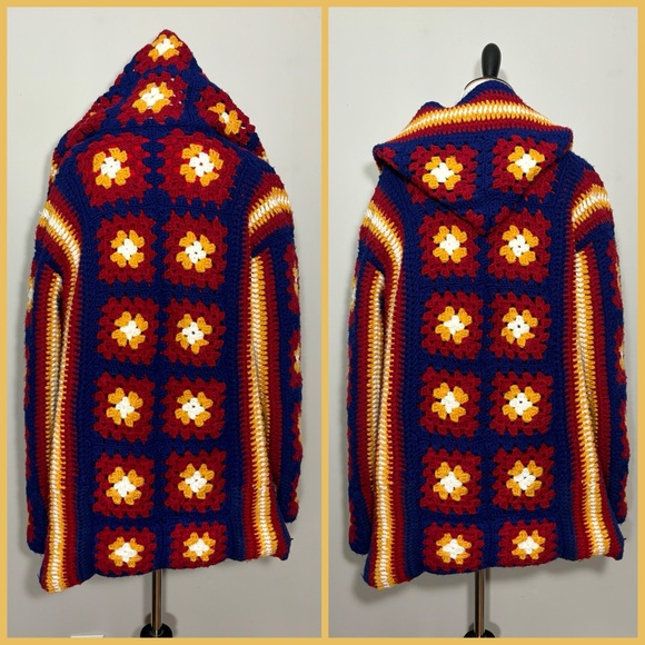 Handmade Granny Square Sweater - Picture 5 of 10